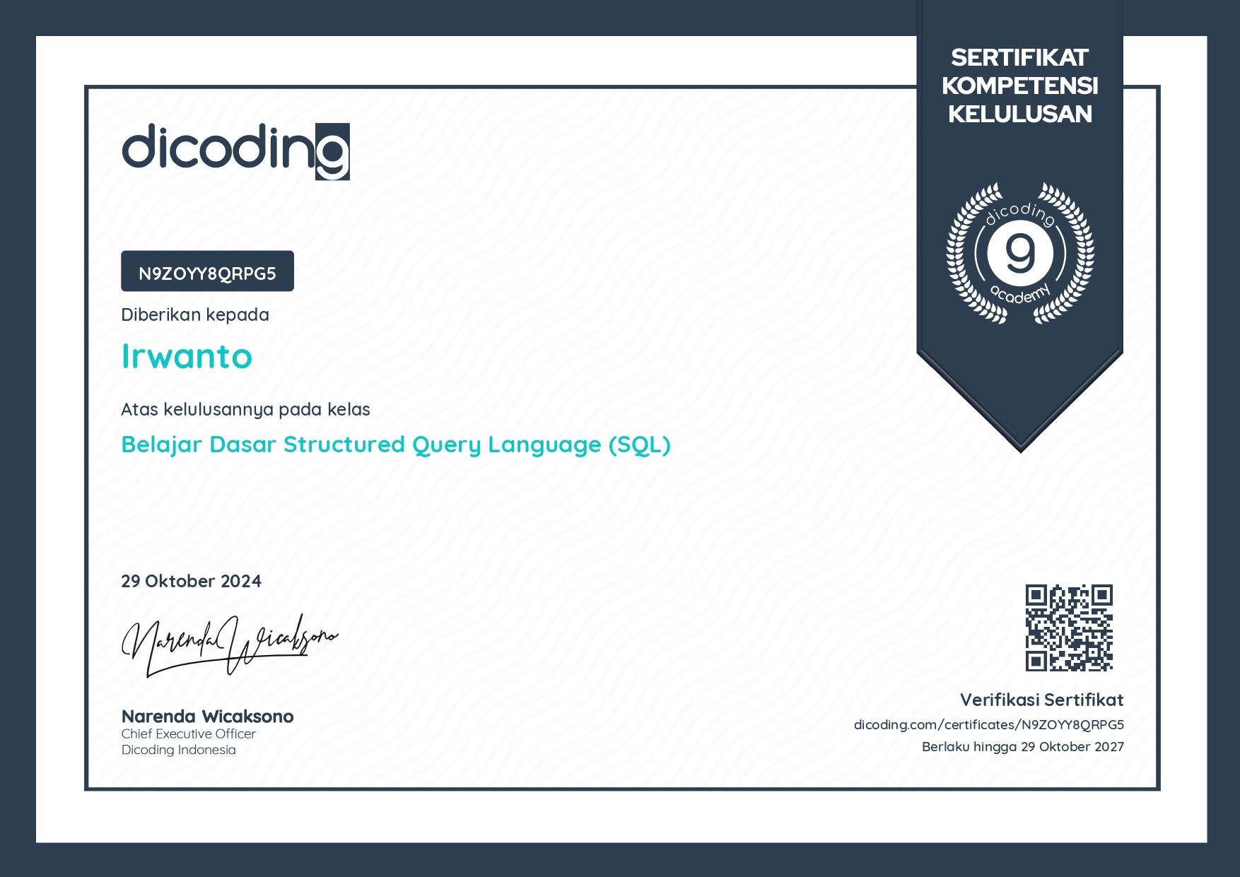 Belajar Dasar SQL