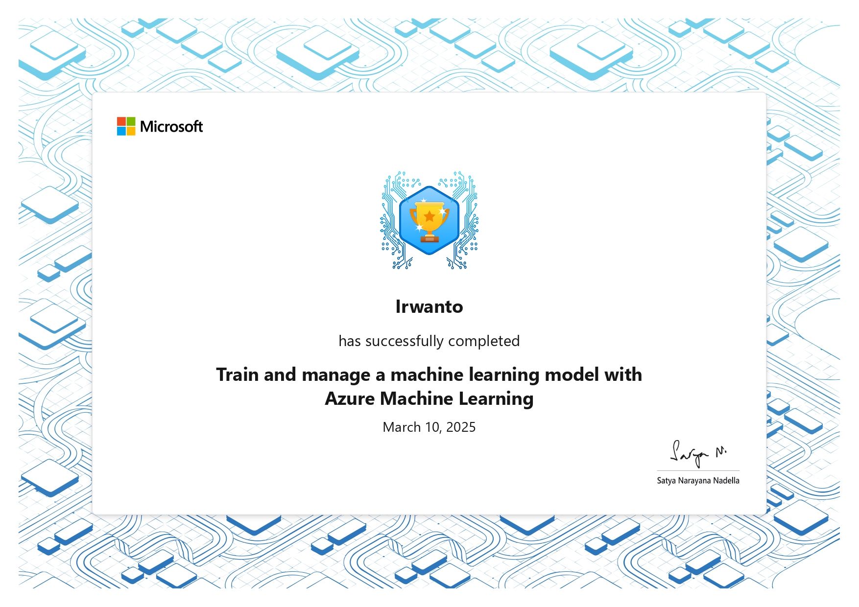 Train and manage a machine learning model with Azure Machine Learning
