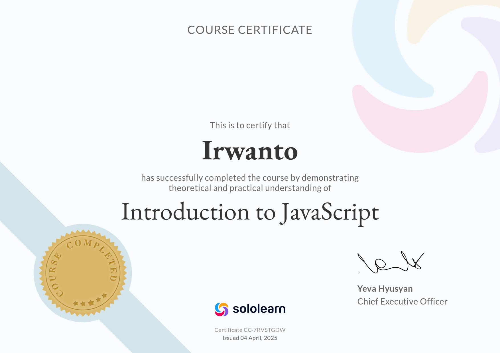 Intruduction to JavaScript
